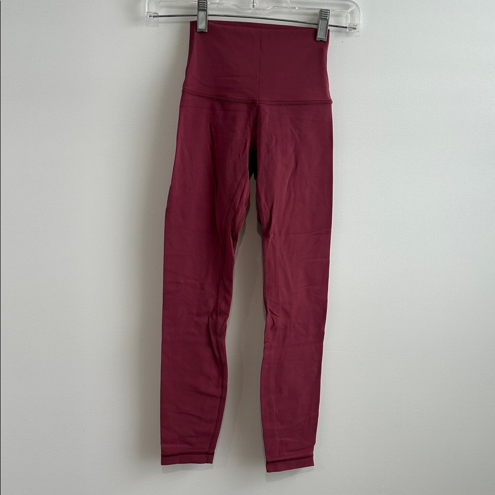 Lululemon align‎ mauve pink high rise size 0 women’s crop leggings